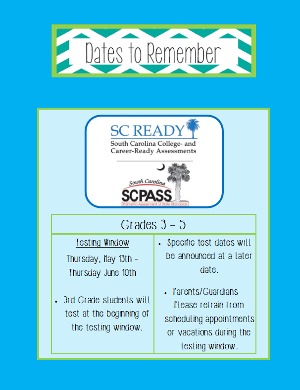 Dates to Remember Grades 3-5