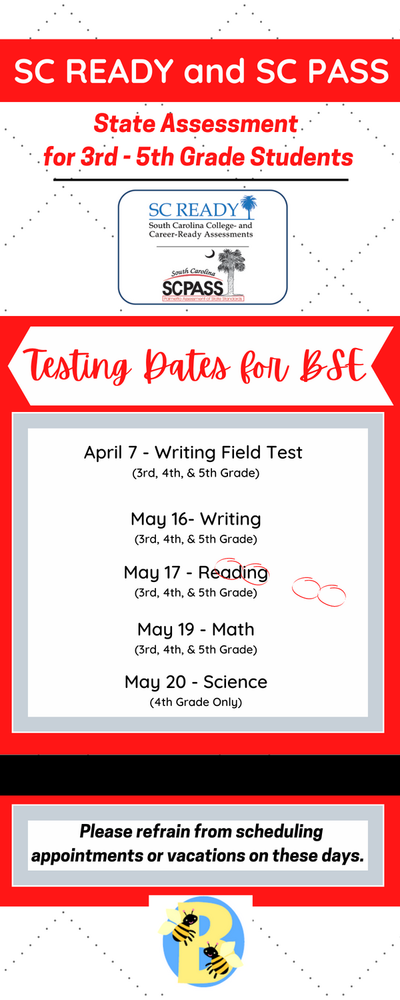 State Testing Dates for BSE