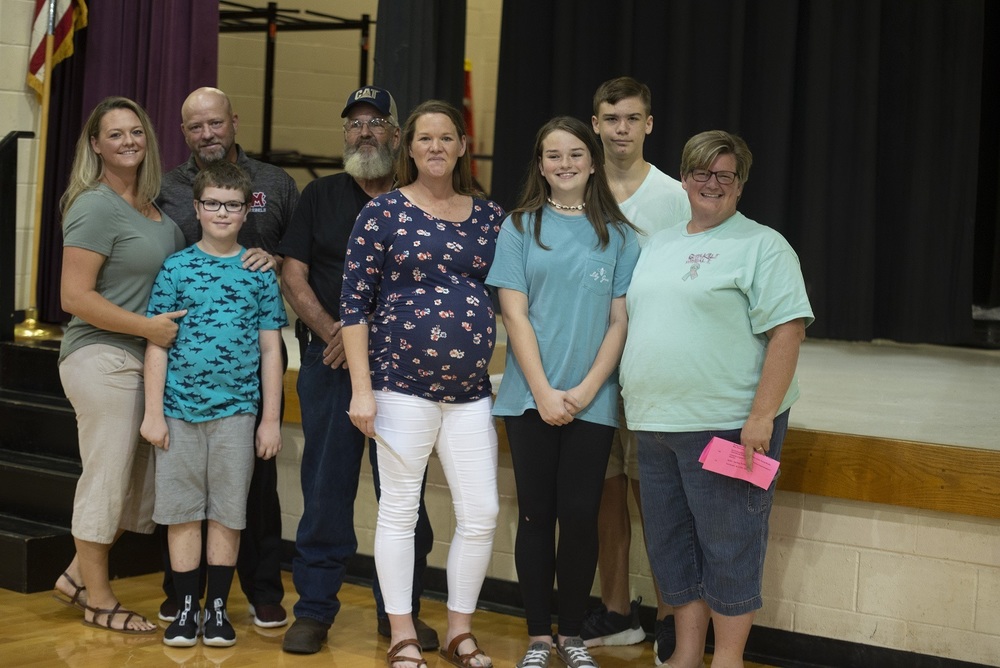 2019-2020 Support Staff of the Year Deanna Wilbanks  and her family. 