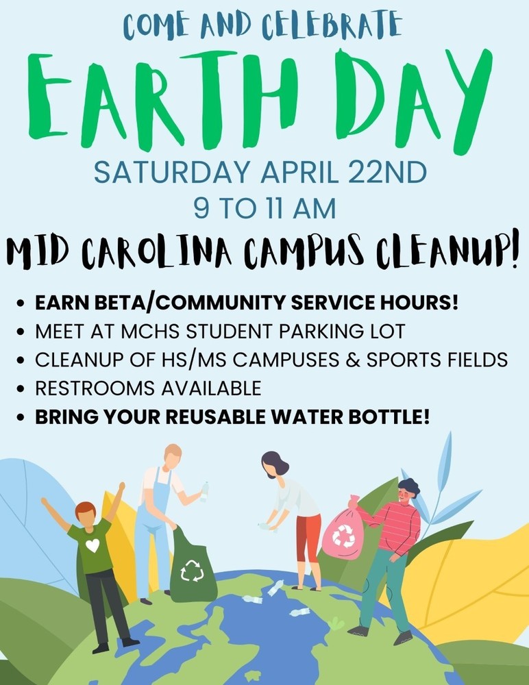 Clean Up Campus for Earth Day Event | Mid-Carolina High School