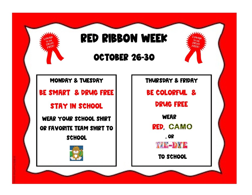 Red Ribbon Week, October 26-30