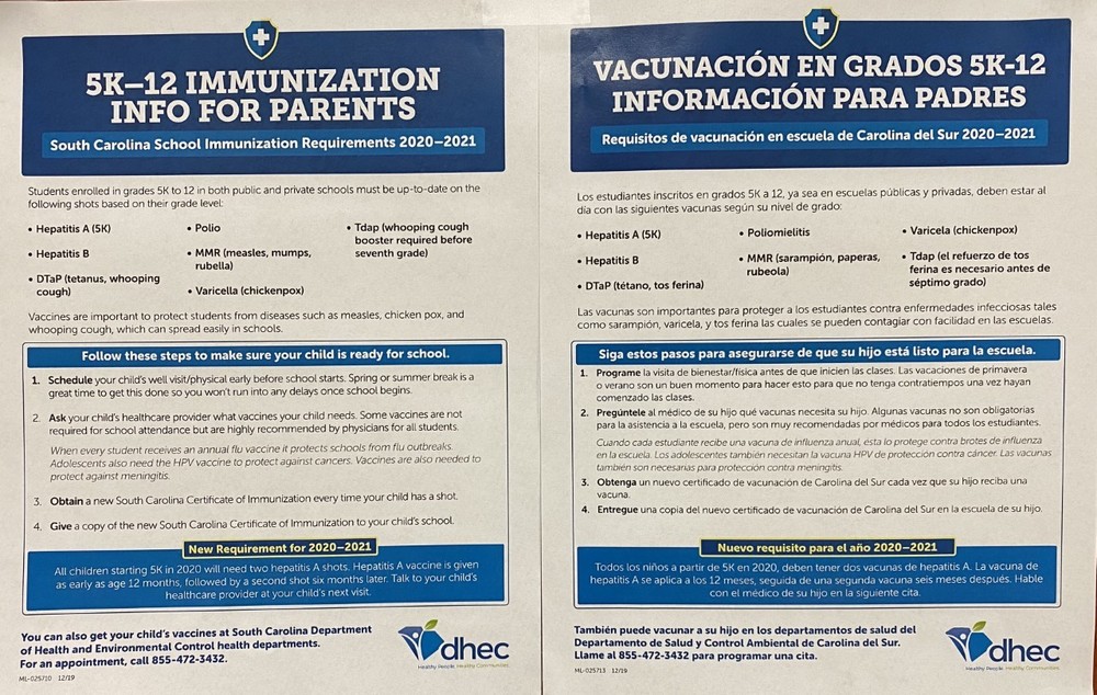New Immunization Information