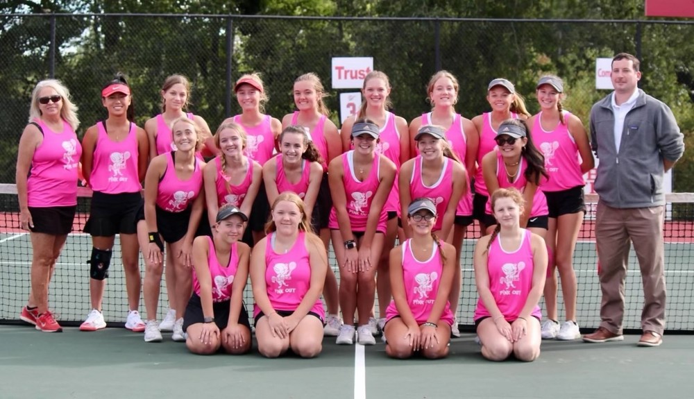 Tennis Team PinkOut vs. Clinton MidCarolina High School
