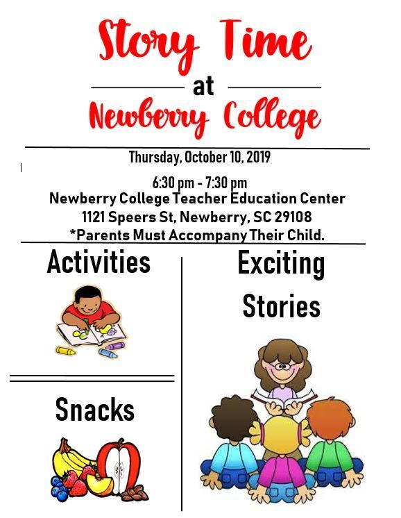 Newberry College Story Time Information