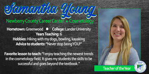 NCCC Teacher of the Year, Ms. Samantha Young