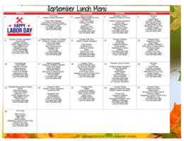 September Lunch Menu