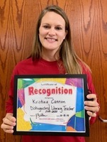 Distinguished Teacher of Literacy- Kristina Cannon!