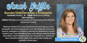 Sarah Griffin, BSE Teacher of the Year!