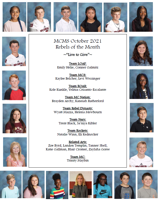 October Rebels of the Month
