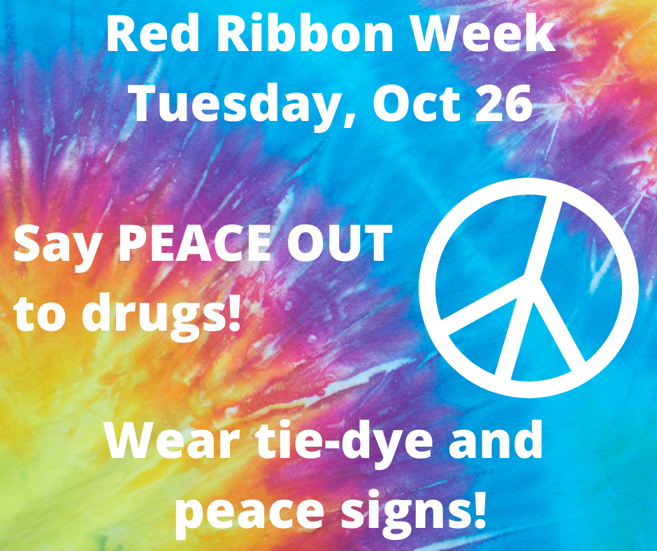 Red Ribbon Week Tuesday- Peace Out to Drugs