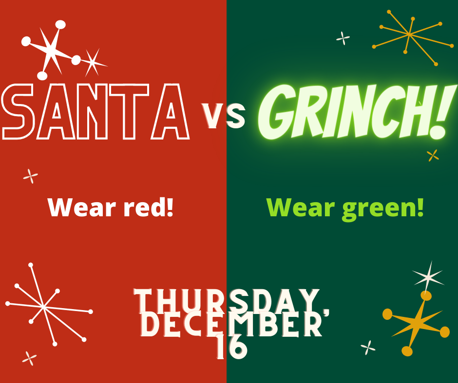 Santa vs Grinch tomorrow