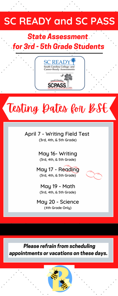 State Testing Dates for BSE