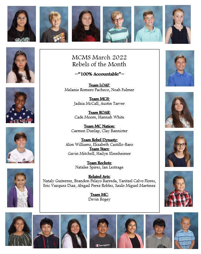 students of the month