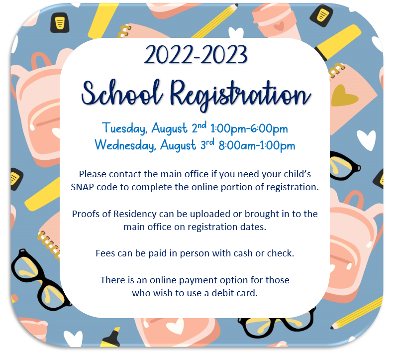 School Registration 2022-2023