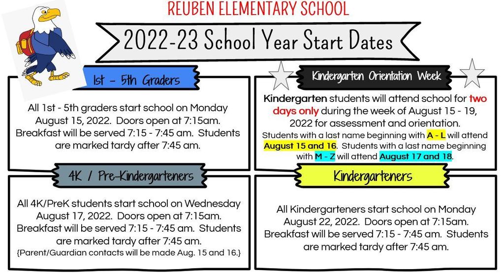 RES 2022-23 Start Dates and Information