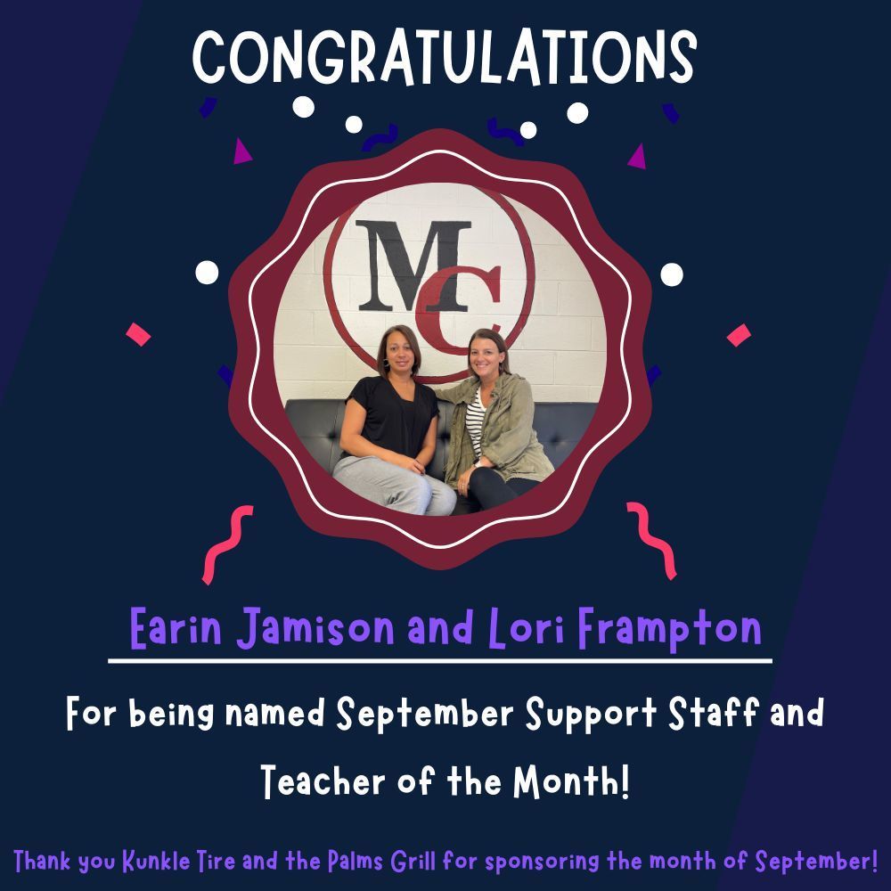 Teacher and Support Staff of the Month