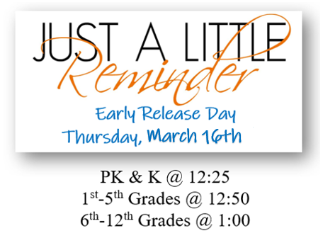 Early Release March 16th