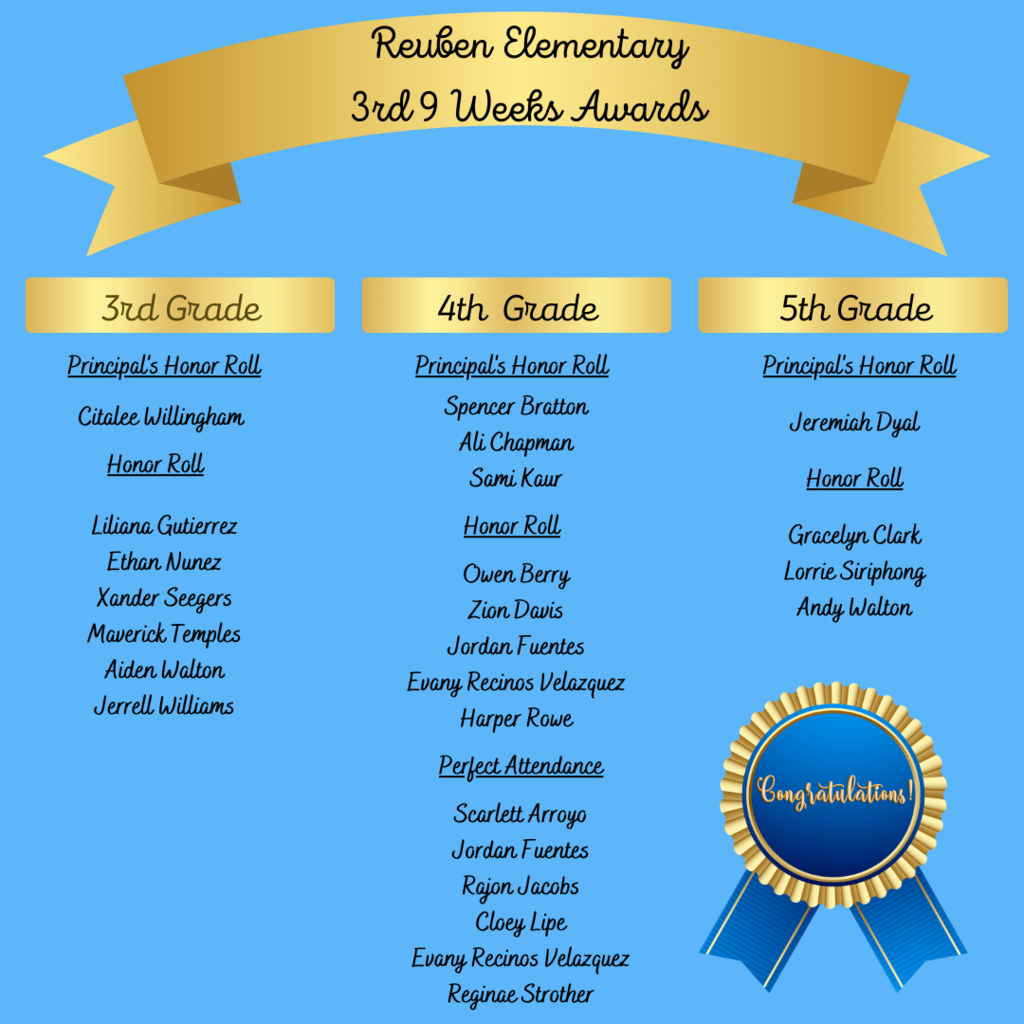 3rd 9 Weeks Awards