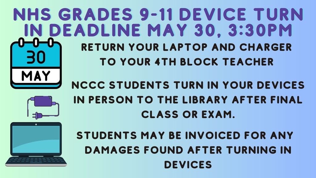 Grades 9-11 Device Turn in